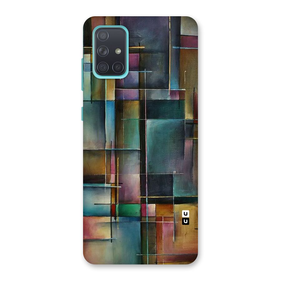 Dark Square Shapes Back Case for Galaxy A71
