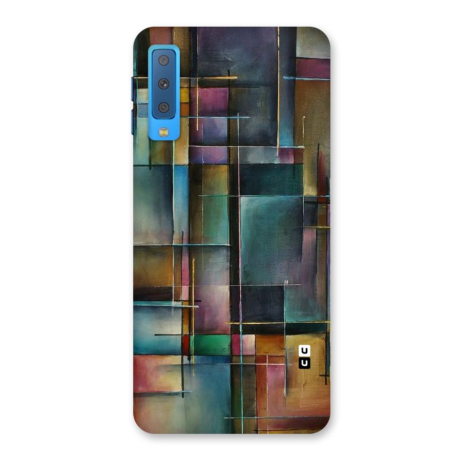 Dark Square Shapes Back Case for Galaxy A7 (2018)