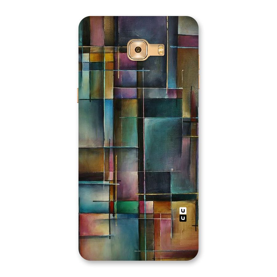 Dark Square Shapes Back Case for Galaxy C9 Pro