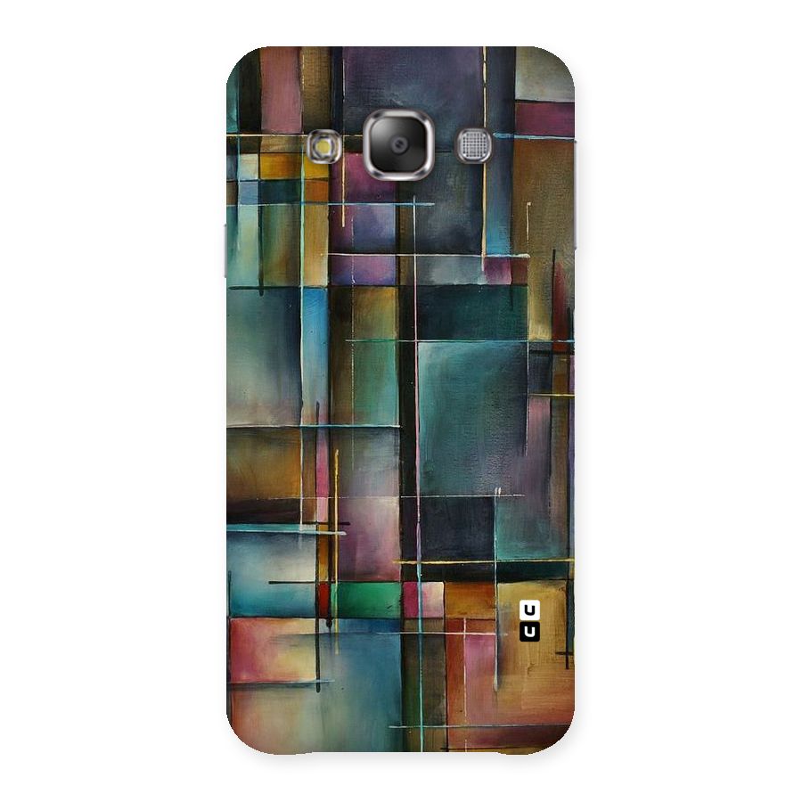 Dark Square Shapes Back Case for Galaxy E7