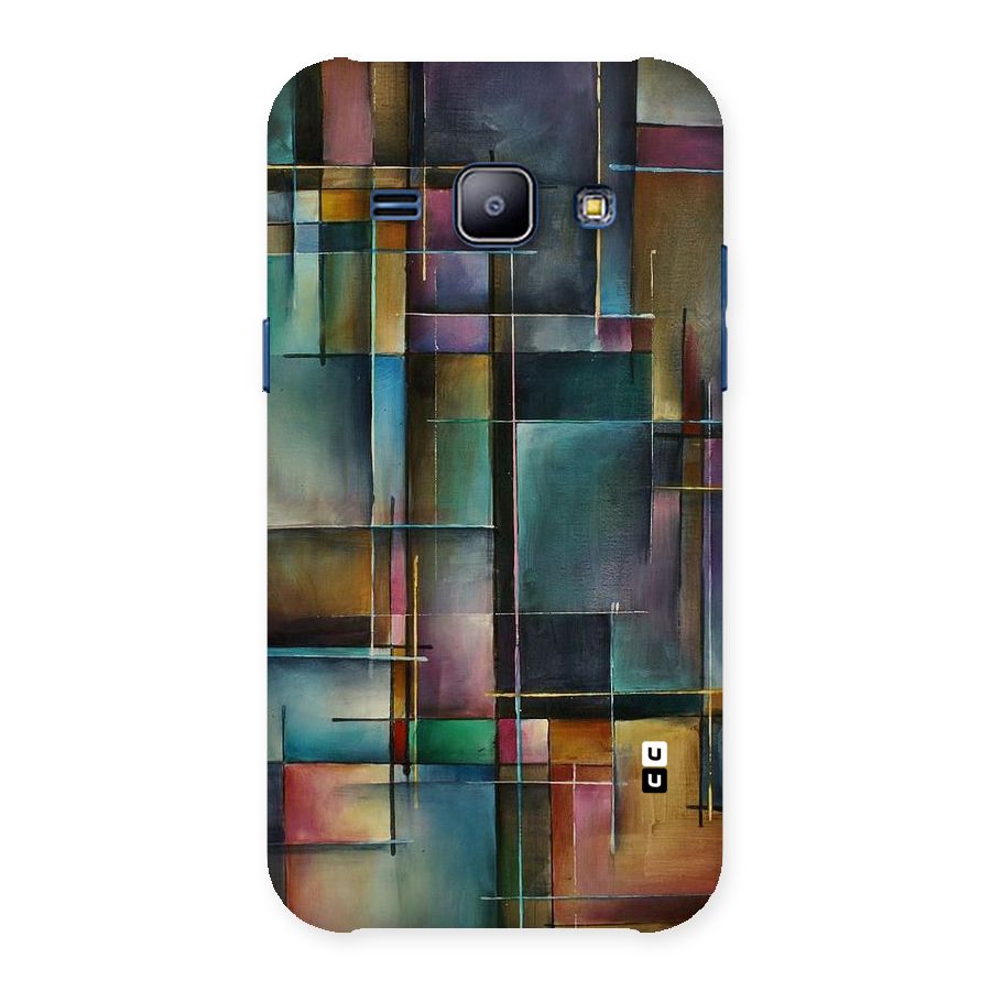 Dark Square Shapes Back Case for Galaxy J1
