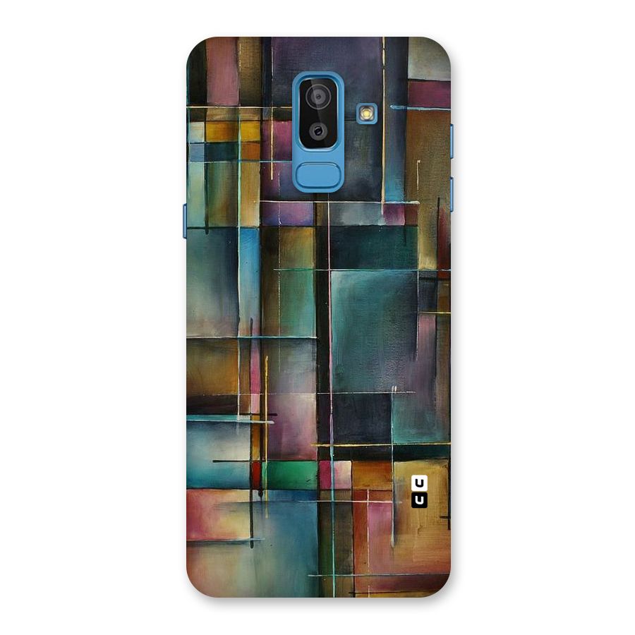 Dark Square Shapes Back Case for Galaxy J8