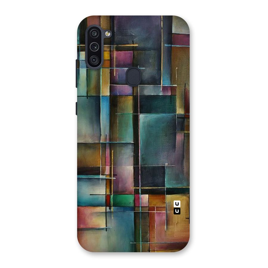 Dark Square Shapes Back Case for Galaxy M11