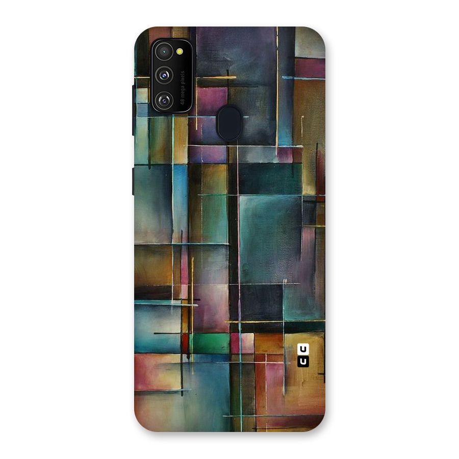 Dark Square Shapes Back Case for Galaxy M30s