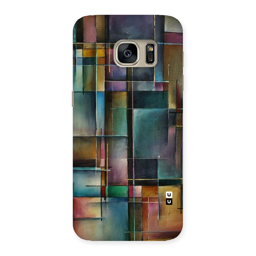 Dark Square Shapes Back Case for Galaxy S7