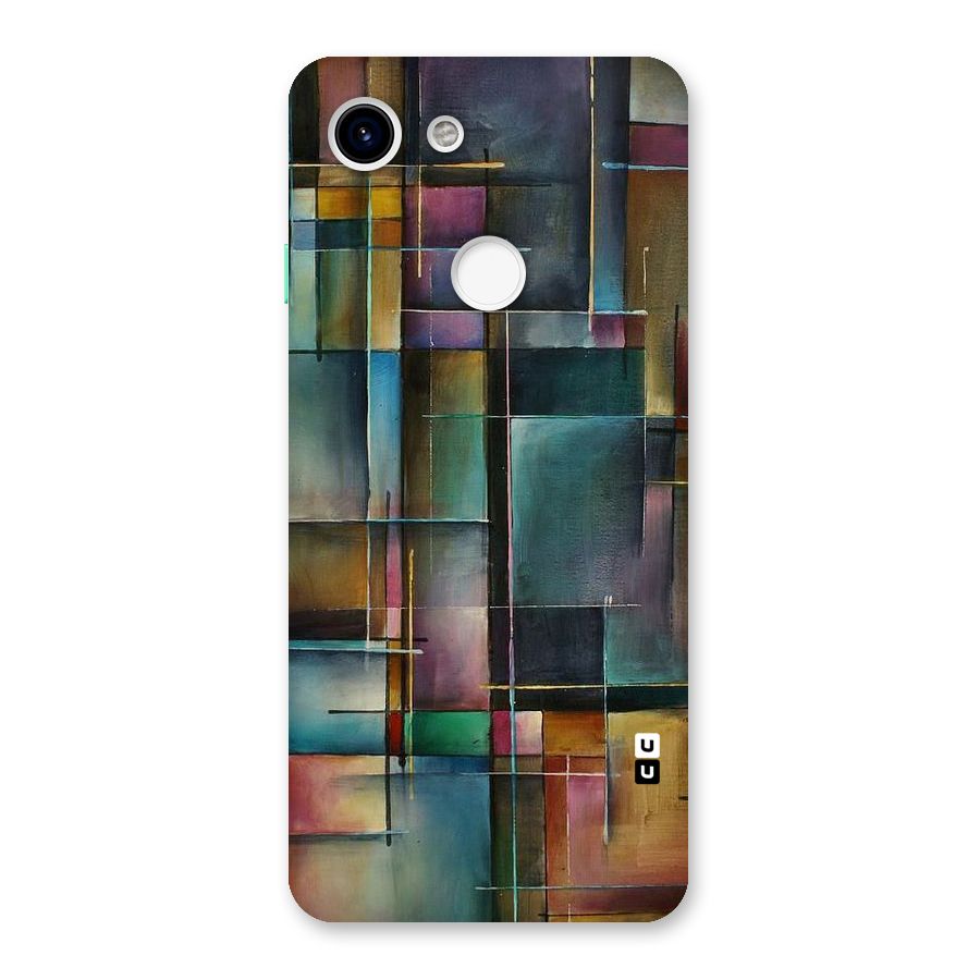 Dark Square Shapes Back Case for Google Pixel 3