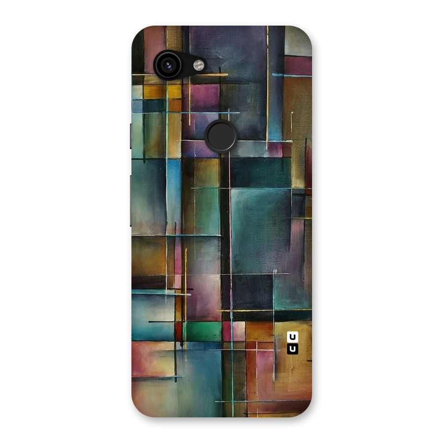 Dark Square Shapes Back Case for Google Pixel 3a