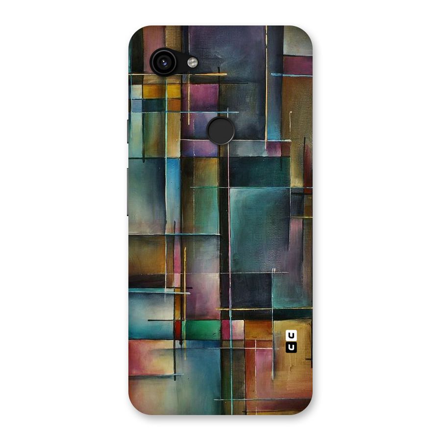 Dark Square Shapes Back Case for Google Pixel 3a XL
