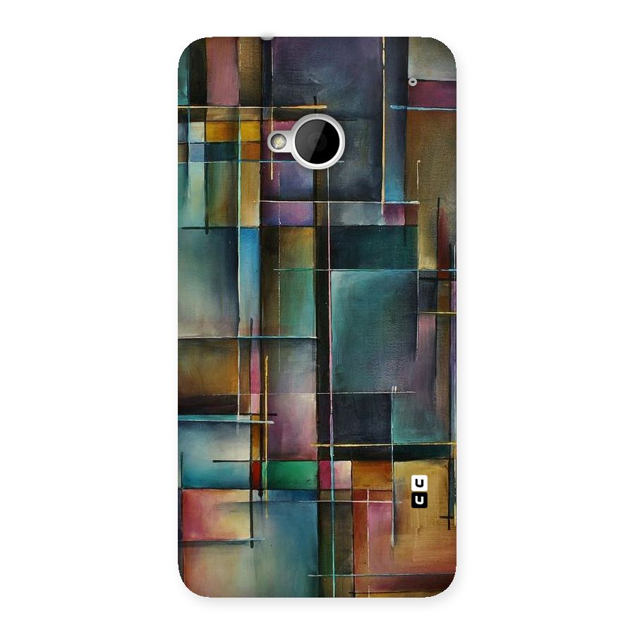 Dark Square Shapes Back Case for HTC One M7