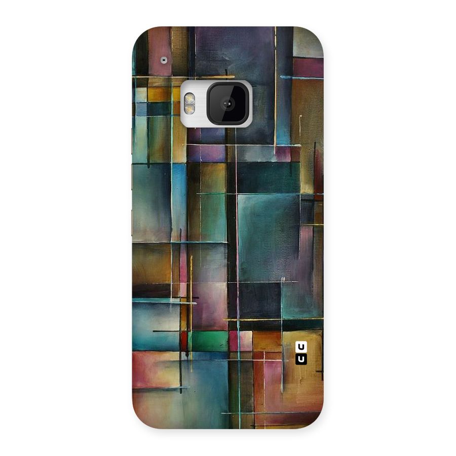 Dark Square Shapes Back Case for HTC One M9