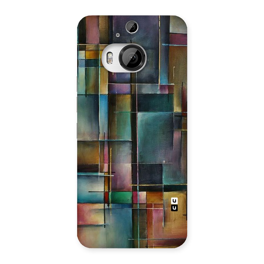 Dark Square Shapes Back Case for HTC One M9 Plus