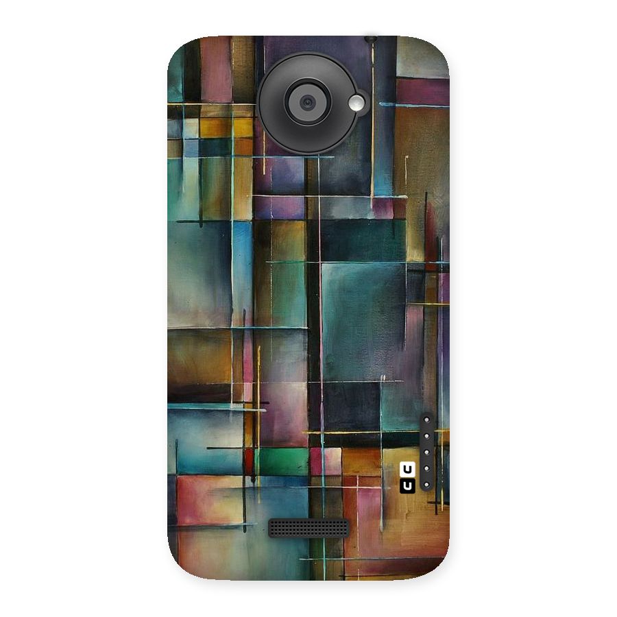 Dark Square Shapes Back Case for HTC One X