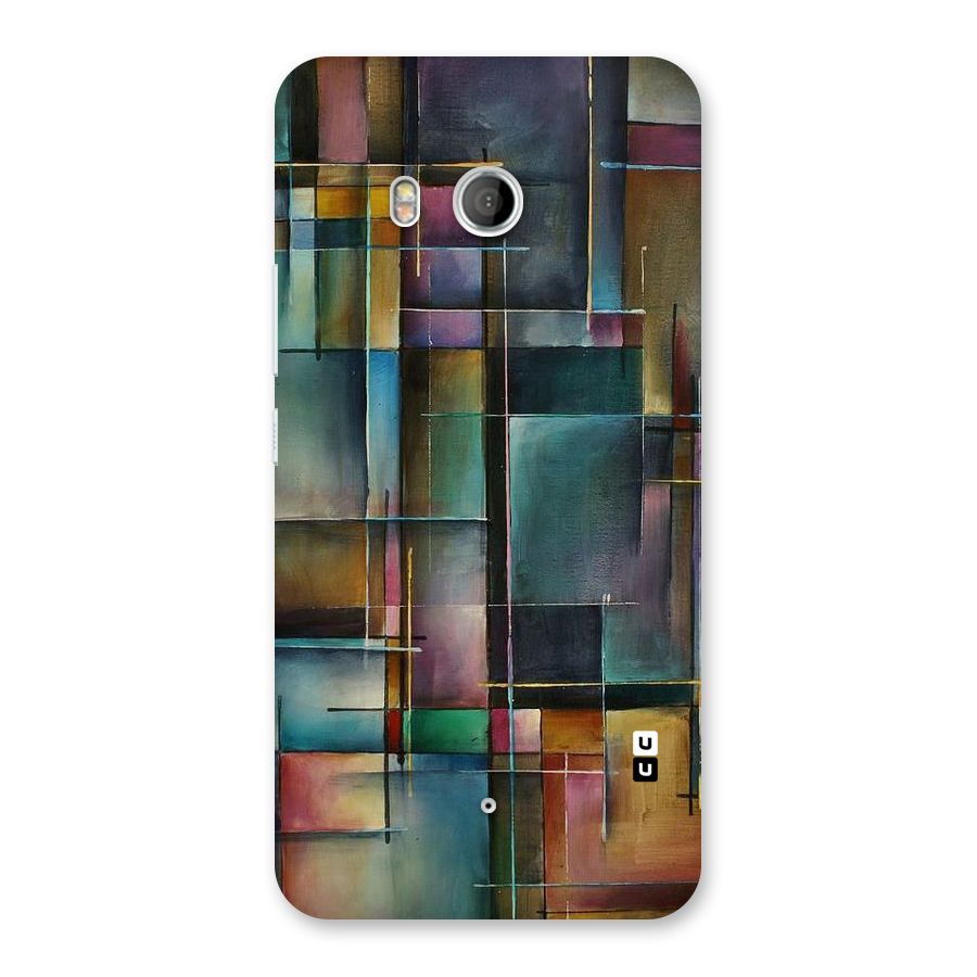Dark Square Shapes Back Case for HTC U11