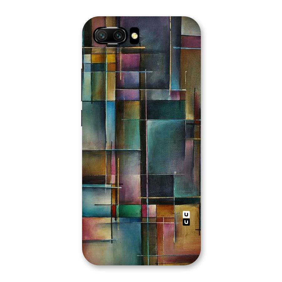 Dark Square Shapes Back Case for Honor 10
