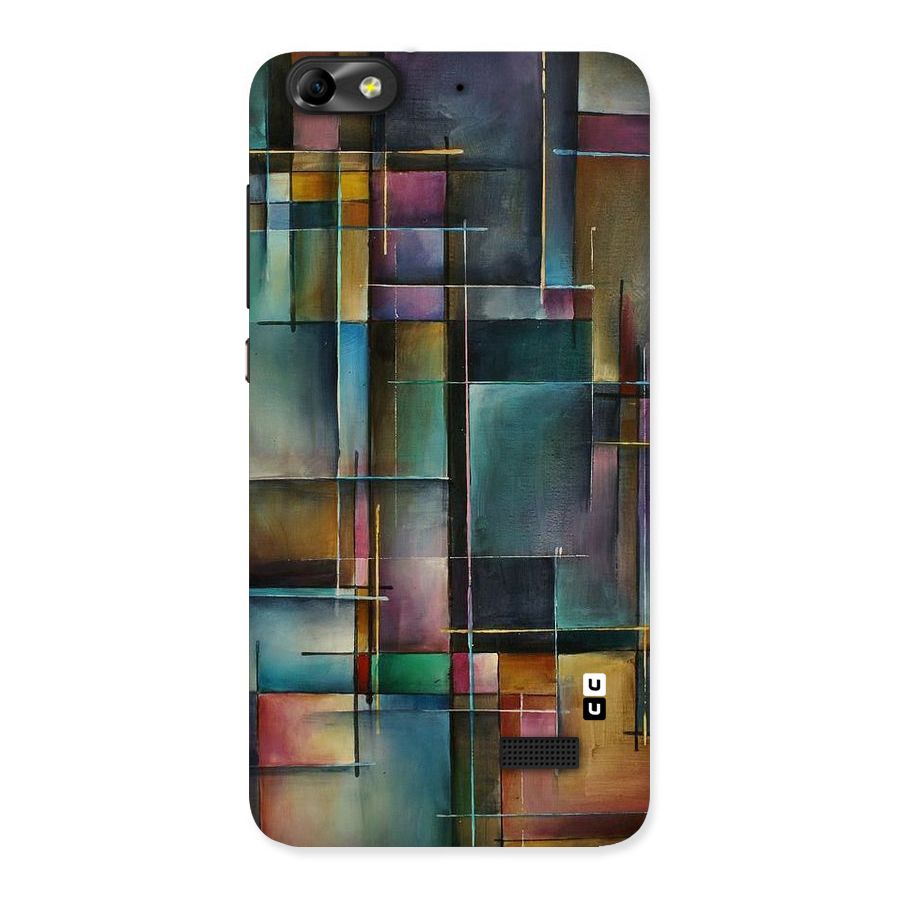Dark Square Shapes Back Case for Honor 4C