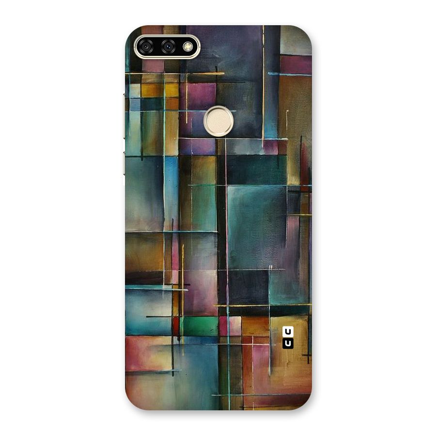 Dark Square Shapes Back Case for Honor 7A