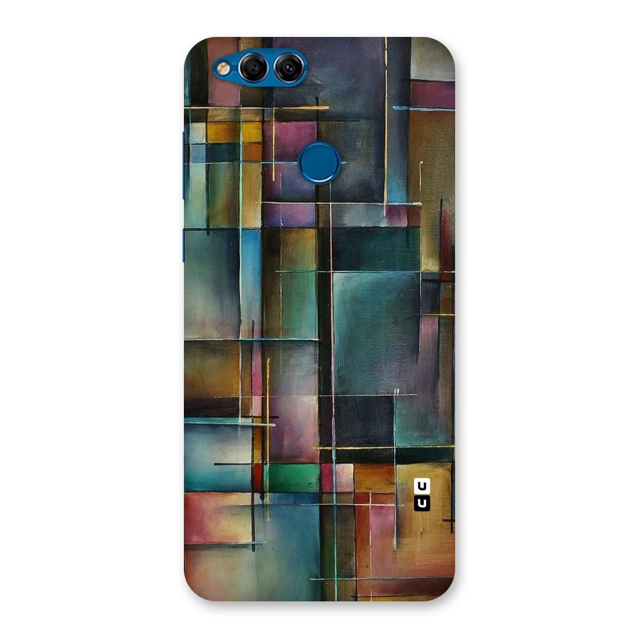 Dark Square Shapes Back Case for Honor 7X