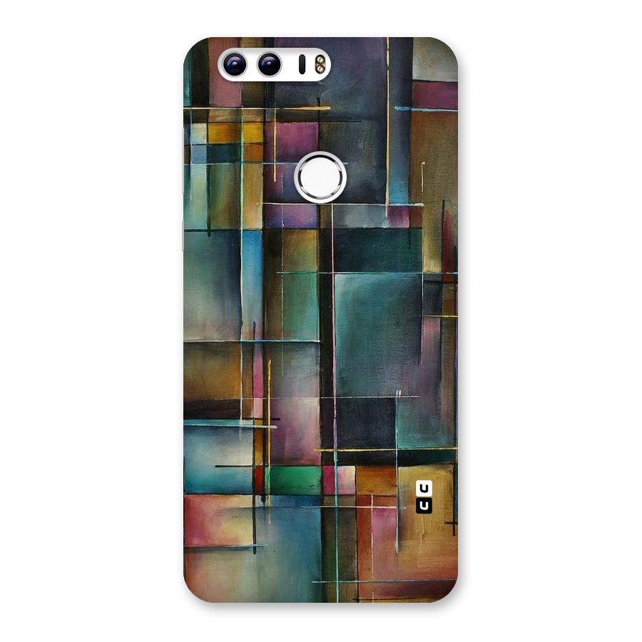 Dark Square Shapes Back Case for Honor 8