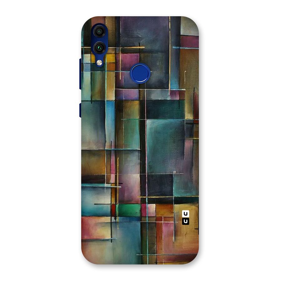 Dark Square Shapes Back Case for Honor 8C