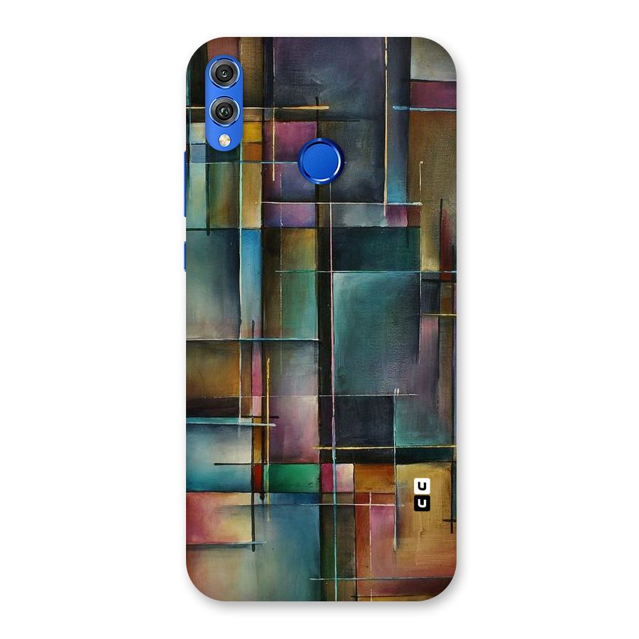 Dark Square Shapes Back Case for Honor 8X