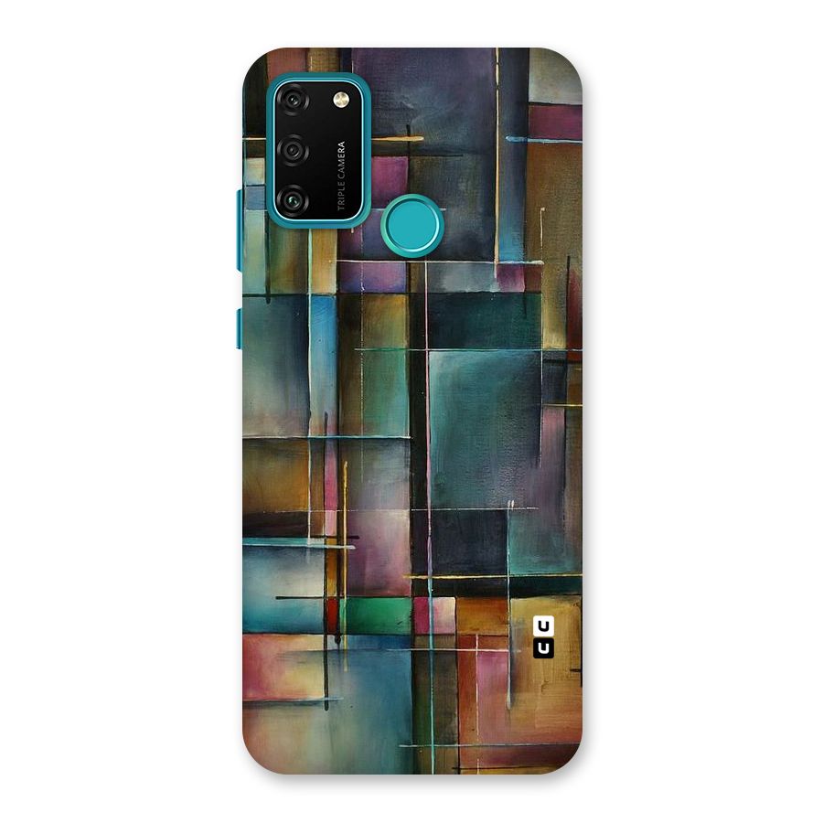 Dark Square Shapes Back Case for Honor 9A
