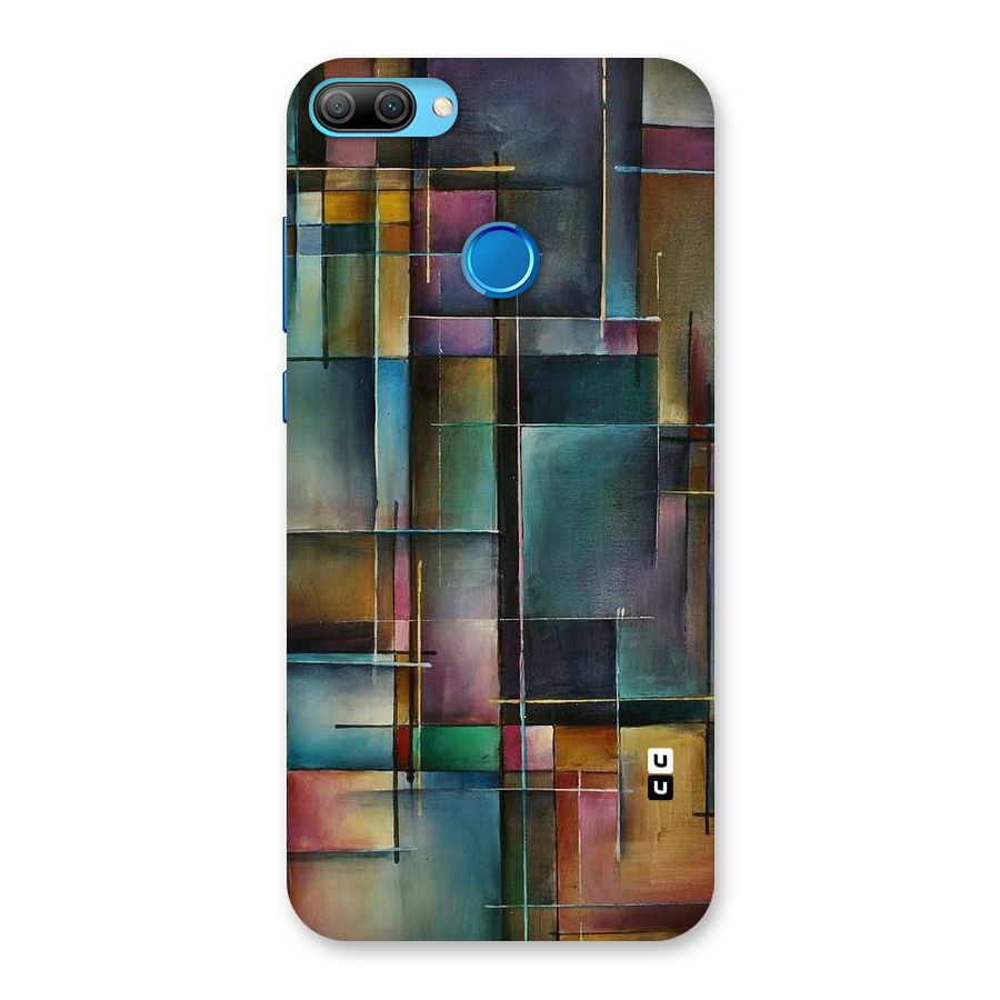 Dark Square Shapes Back Case for Honor 9N
