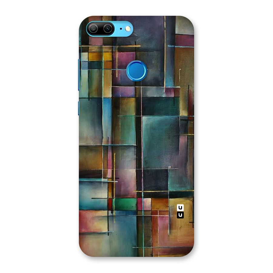 Dark Square Shapes Back Case for Honor 9 Lite