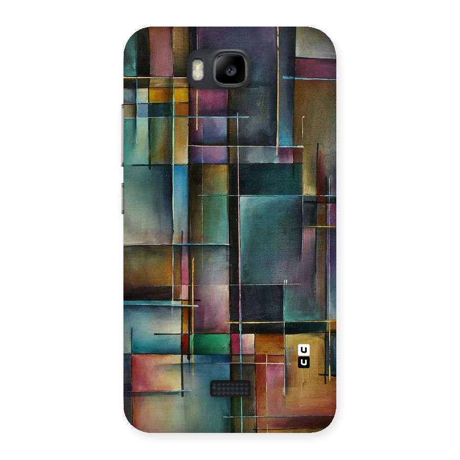 Dark Square Shapes Back Case for Honor Bee