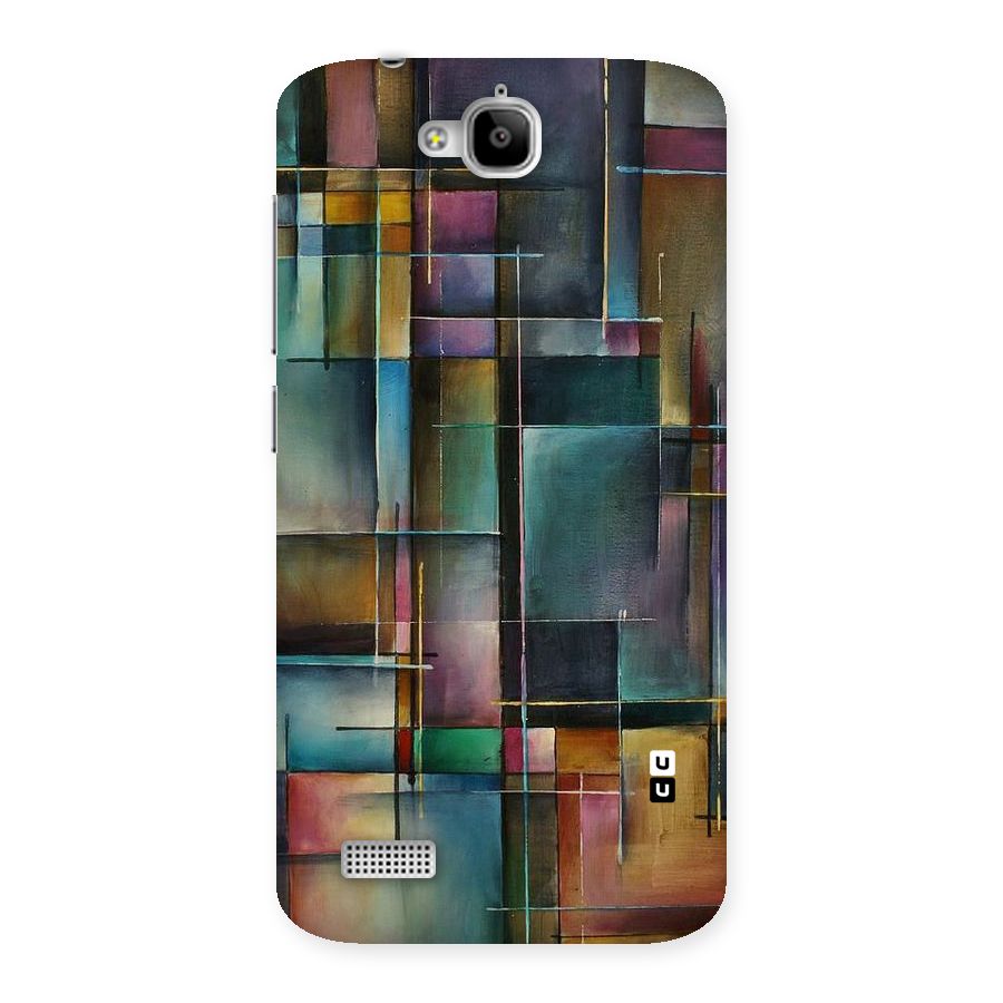 Dark Square Shapes Back Case for Honor Holly