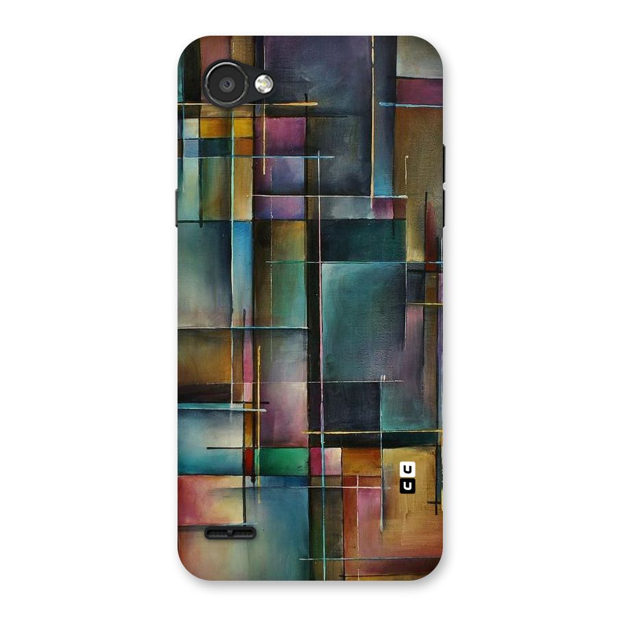 Dark Square Shapes Back Case for LG Q6