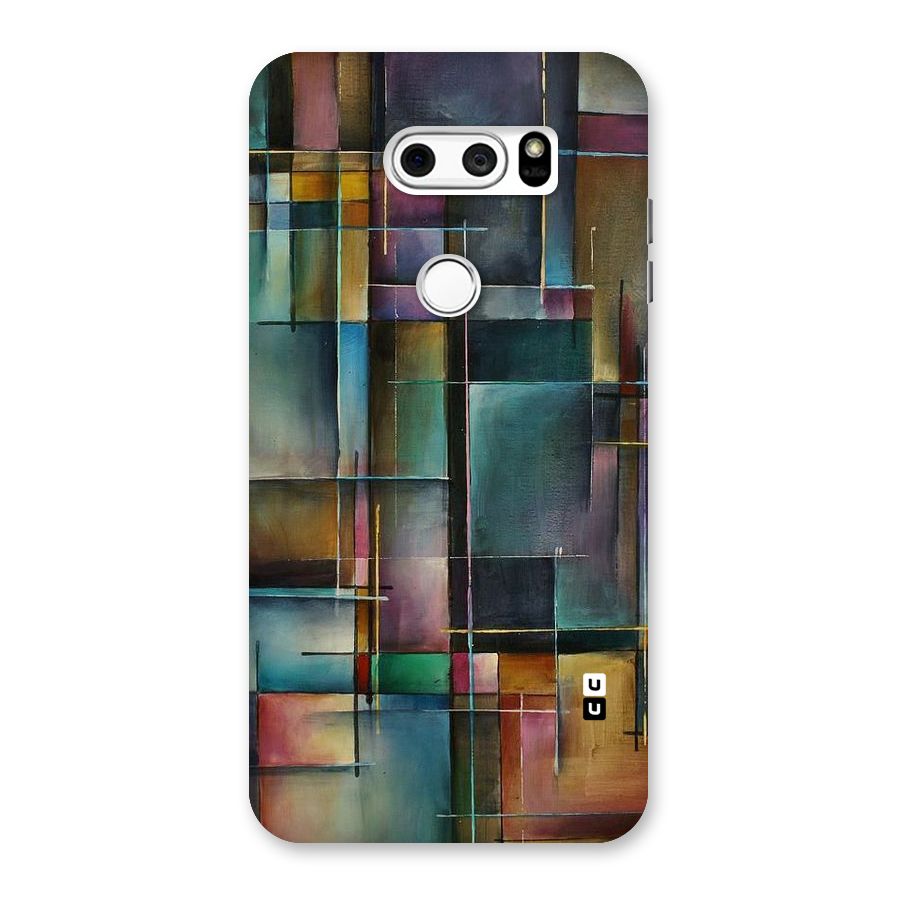 Dark Square Shapes Back Case for LG V30