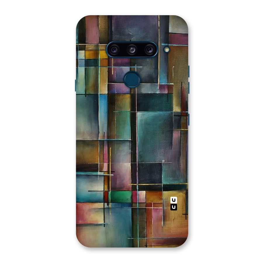 Dark Square Shapes Back Case for LG  V40 ThinQ