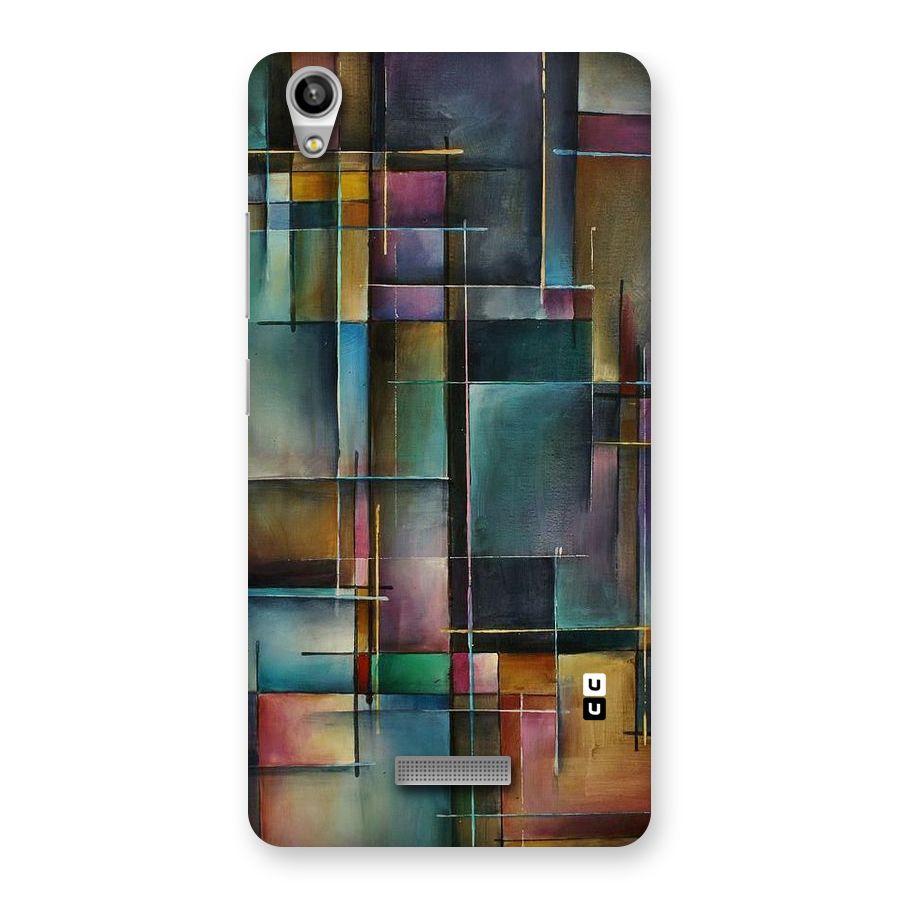 Dark Square Shapes Back Case for Lava-Pixel-V1