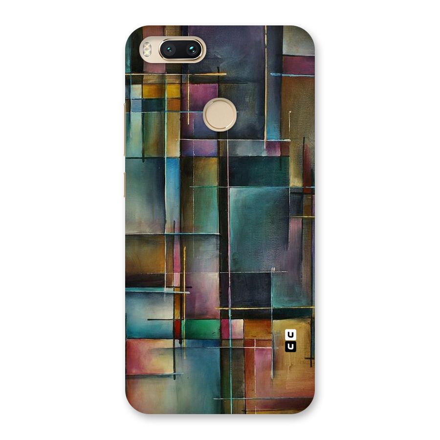 Dark Square Shapes Back Case for Mi A1