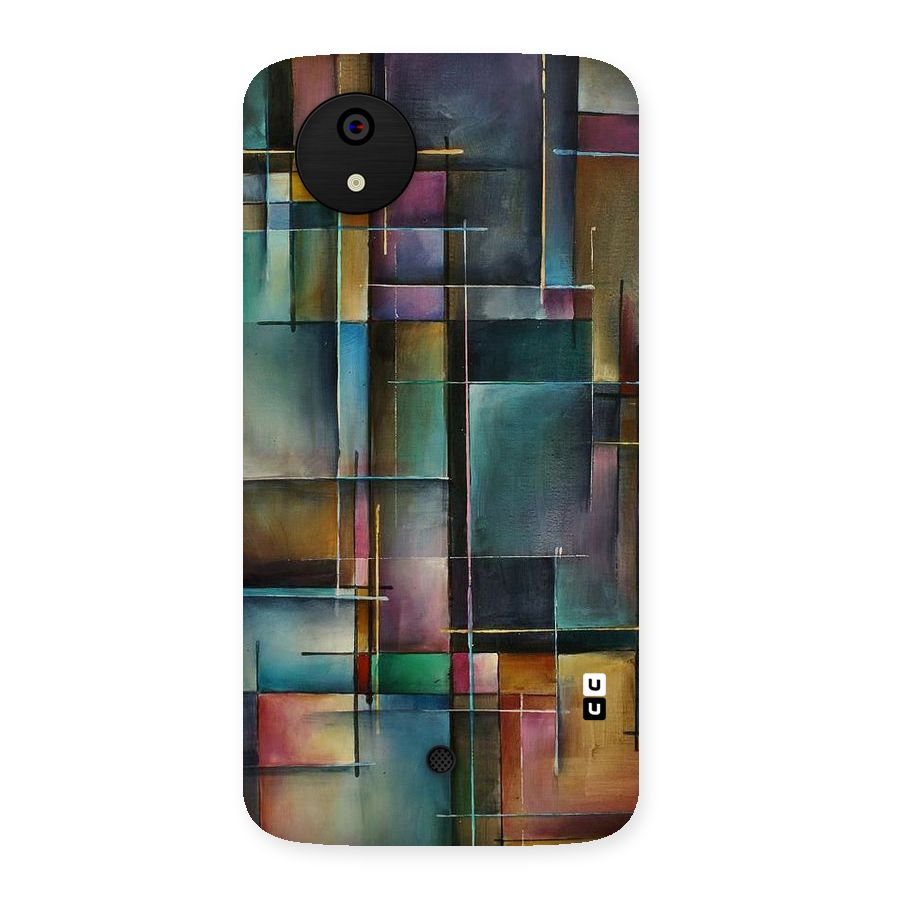 Dark Square Shapes Back Case for Micromax Canvas A1