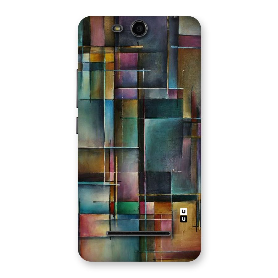 Dark Square Shapes Back Case for Micromax Canvas Juice 3 Q392