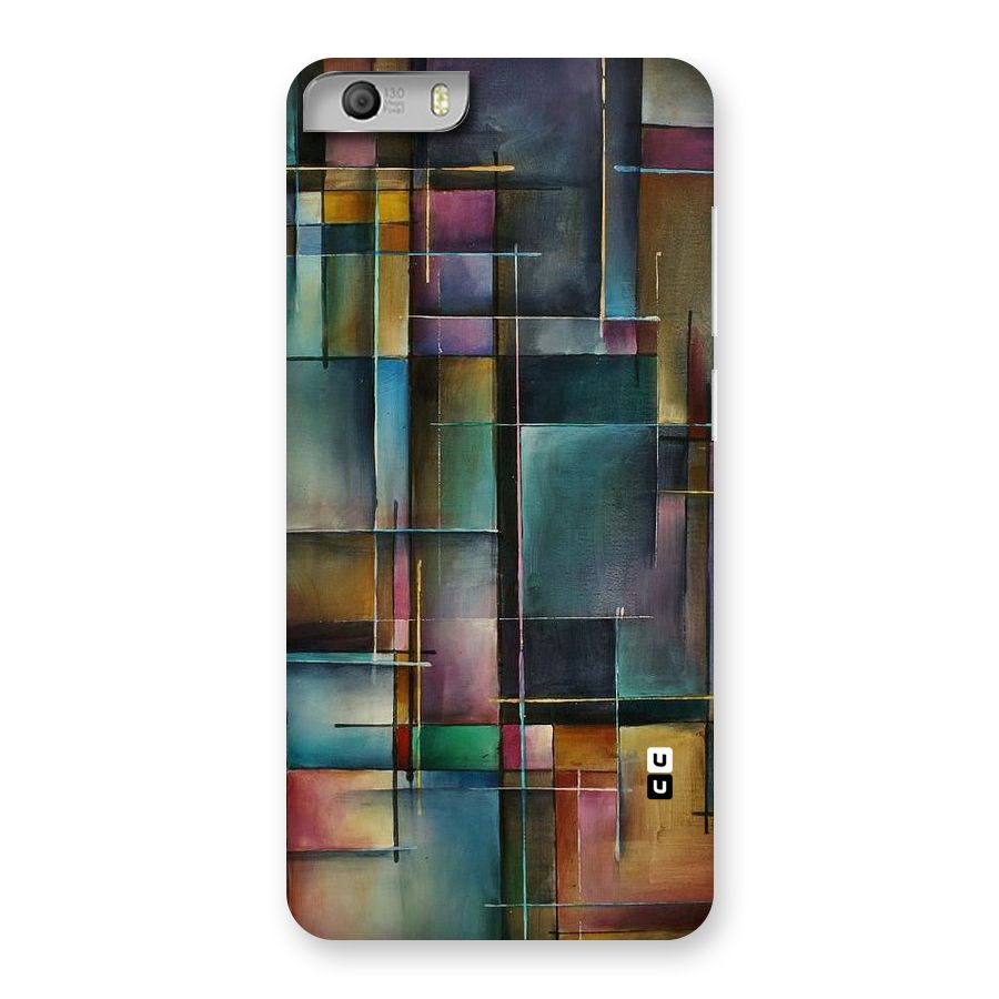 Dark Square Shapes Back Case for Micromax Canvas Knight 2