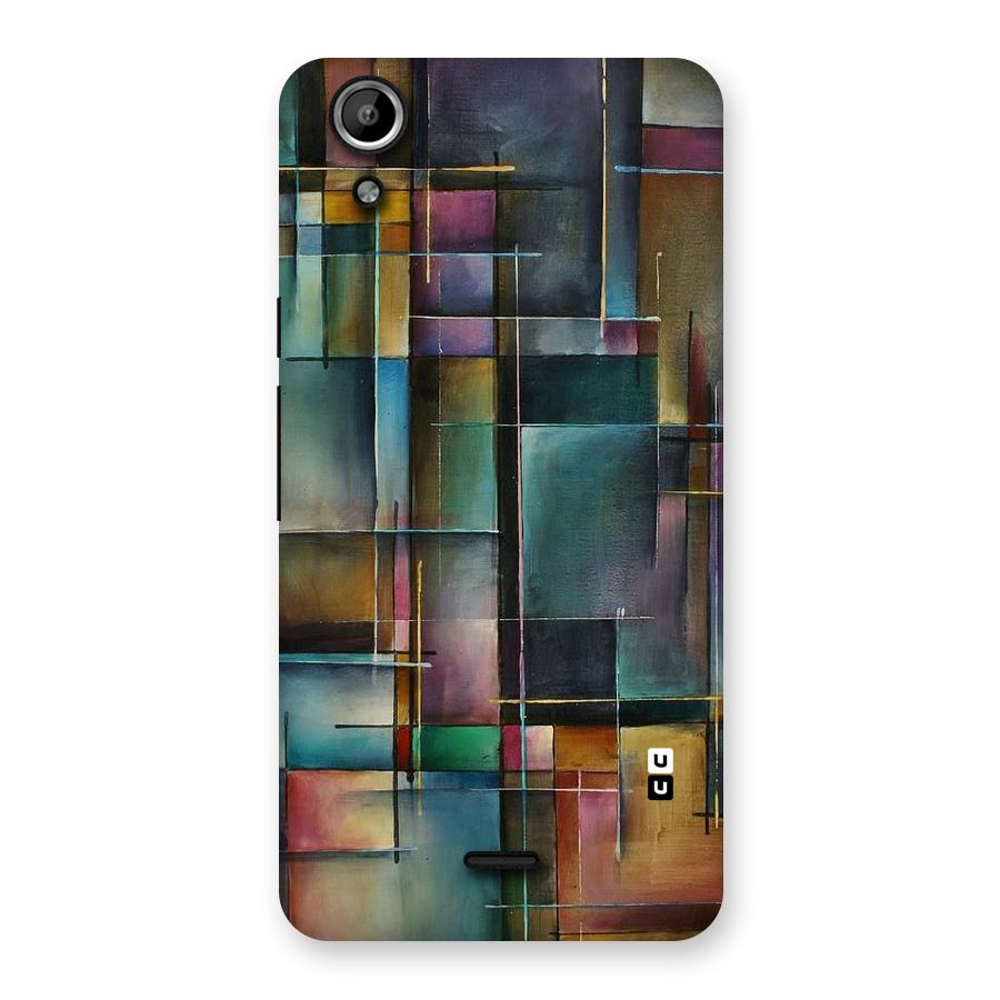 Dark Square Shapes Back Case for Micromax Canvas Selfie Lens Q345