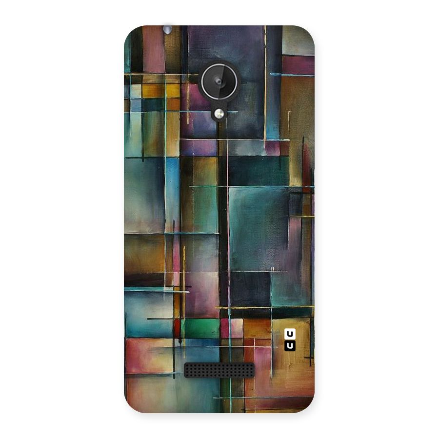 Dark Square Shapes Back Case for Micromax Canvas Spark Q380