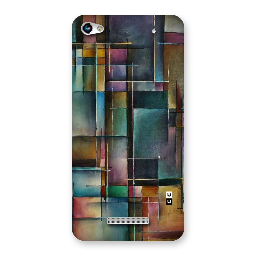 Dark Square Shapes Back Case for Micromax Hue 2