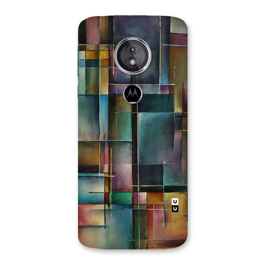 Dark Square Shapes Back Case for Moto E5