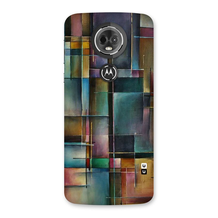 Dark Square Shapes Back Case for Moto E5 Plus