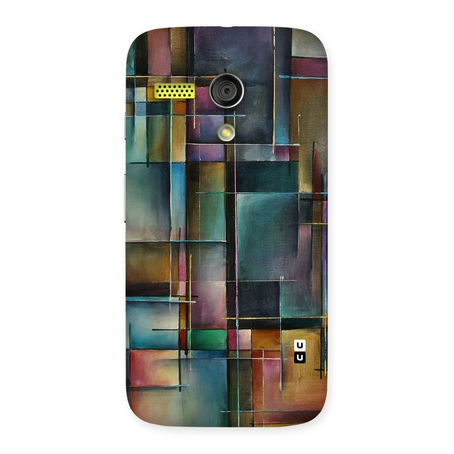 Dark Square Shapes Back Case for Moto G