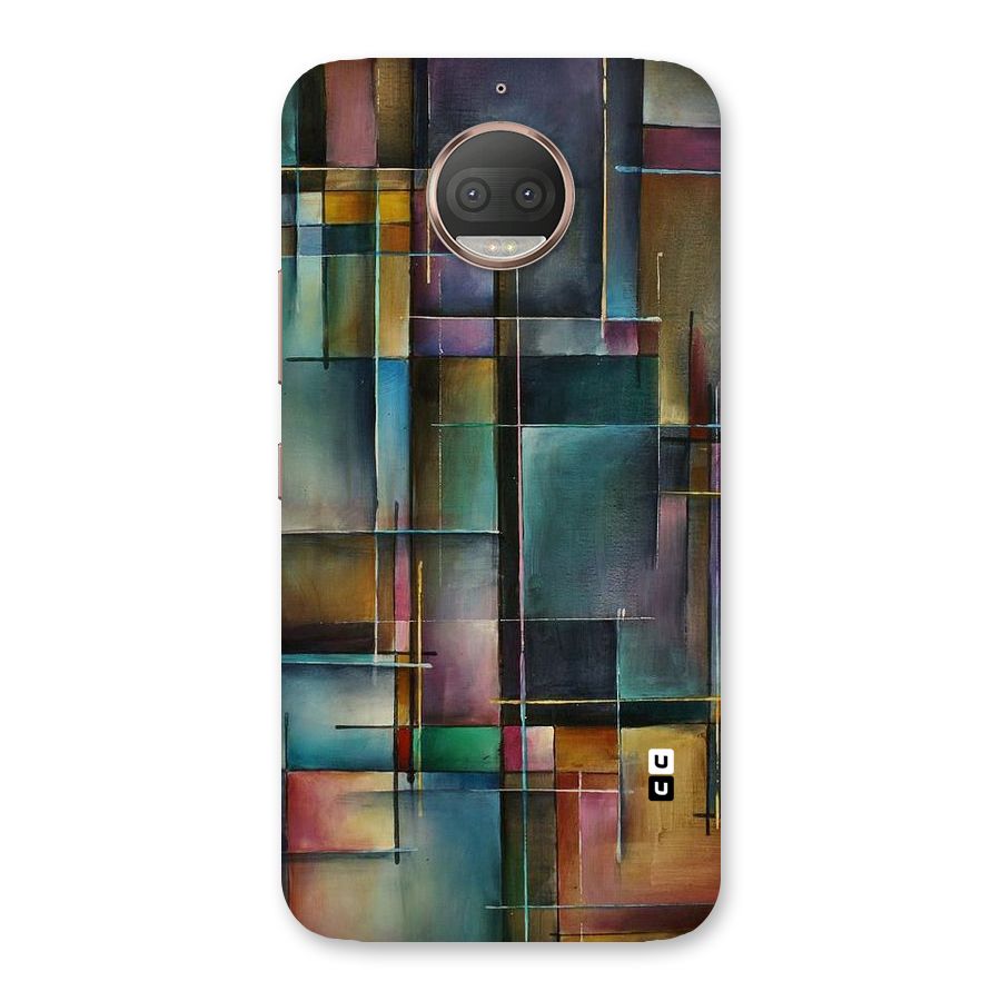 Dark Square Shapes Back Case for Moto G5s Plus