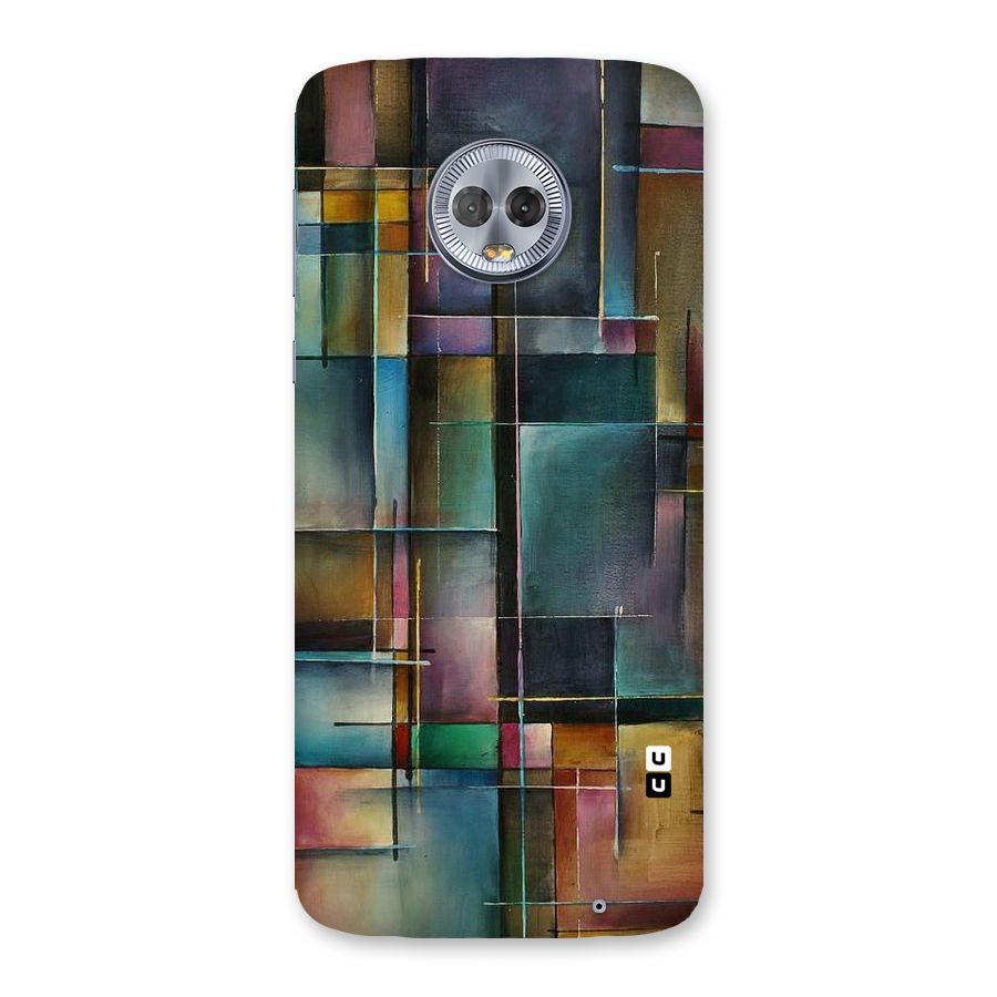 Dark Square Shapes Back Case for Moto G6 Plus