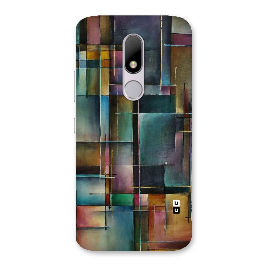 Dark Square Shapes Back Case for Moto M