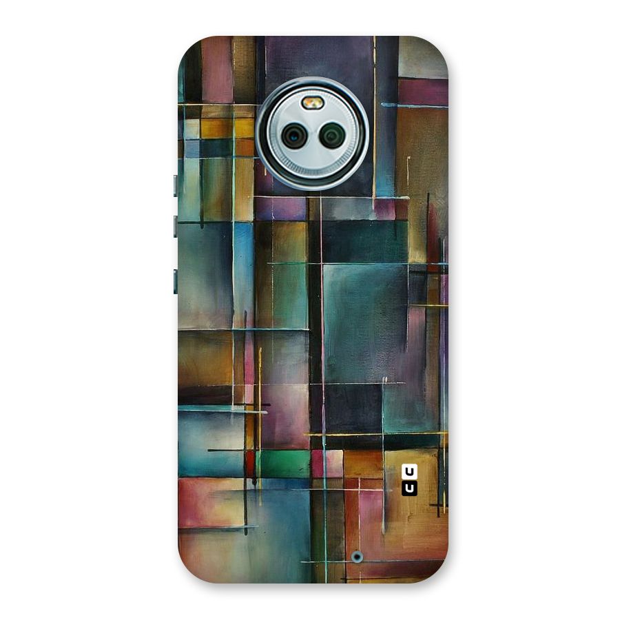 Dark Square Shapes Back Case for Moto X4