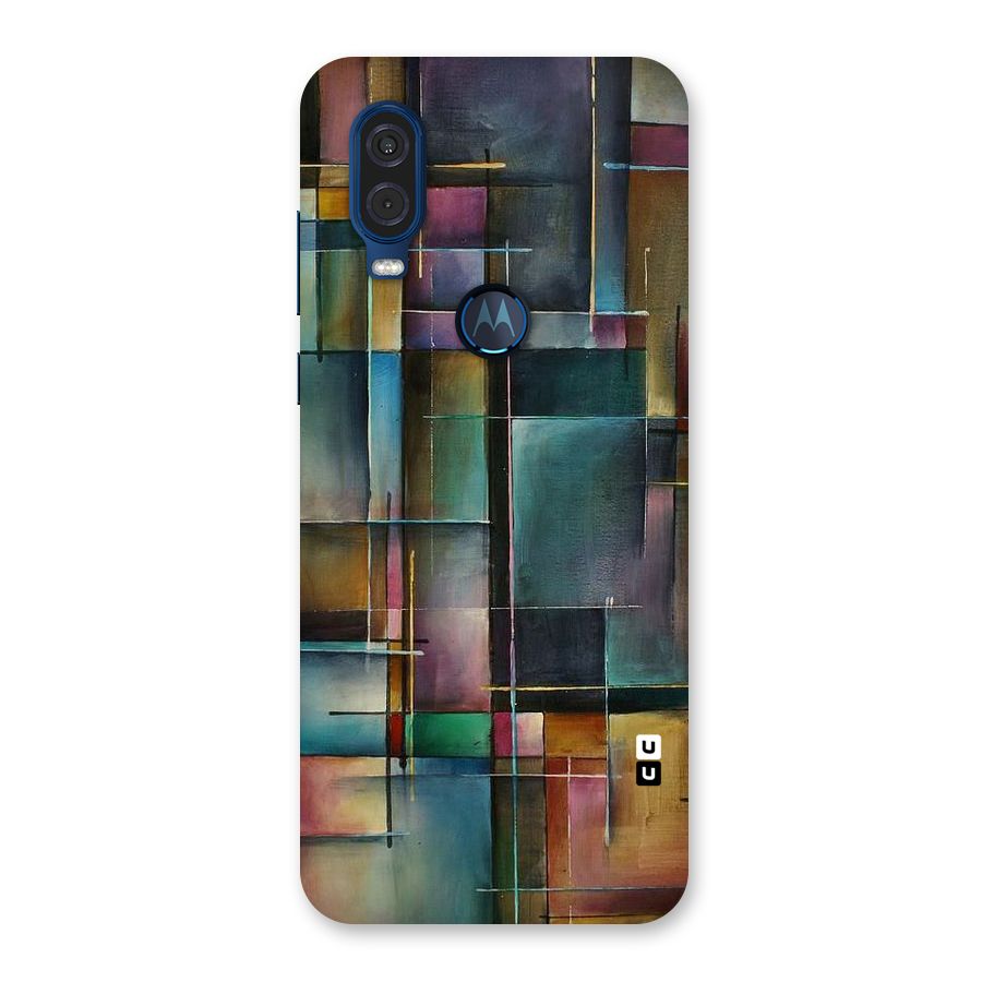 Dark Square Shapes Back Case for Motorola One Vision