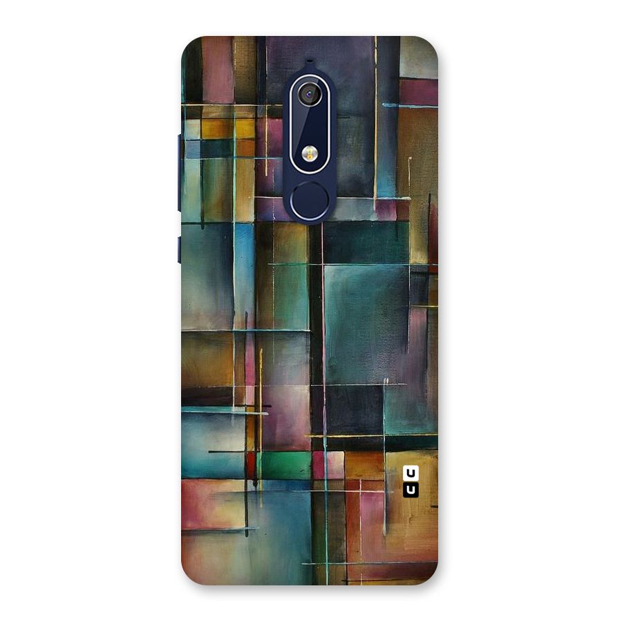 Dark Square Shapes Back Case for Nokia 5.1