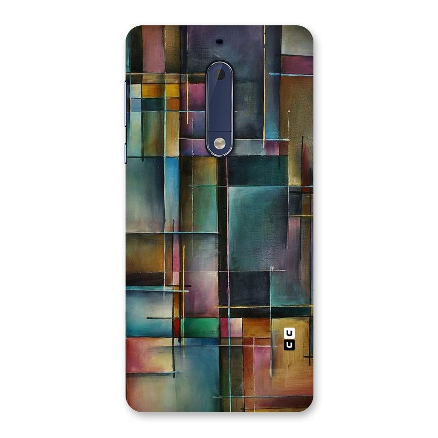 Dark Square Shapes Back Case for Nokia 5
